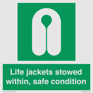 Life jackets stowed within